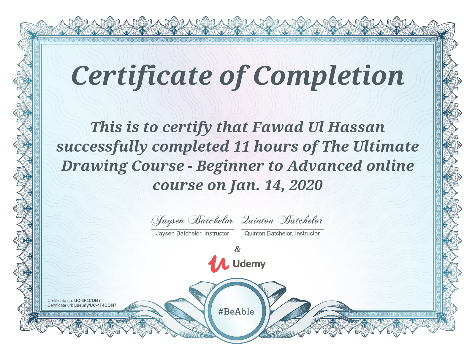 certificate